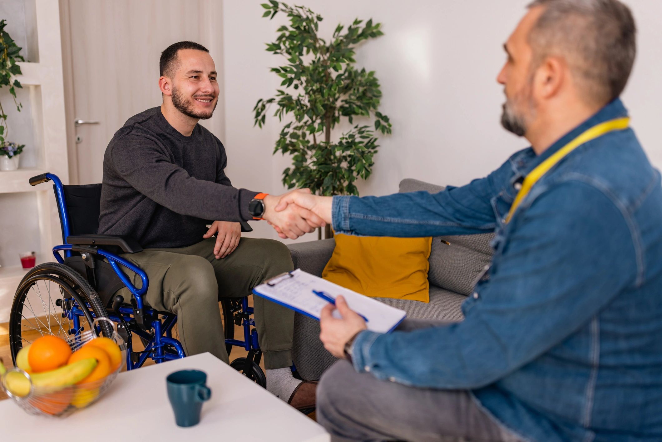 happy client testimonial disability support
